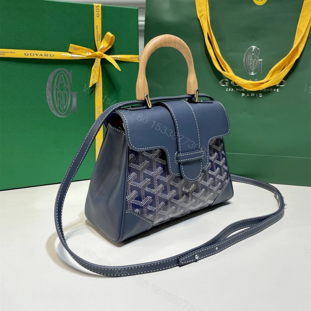 View 6 of 高仿Goyard*SAIGONP櫸木手柄單肩包深藍免檢版