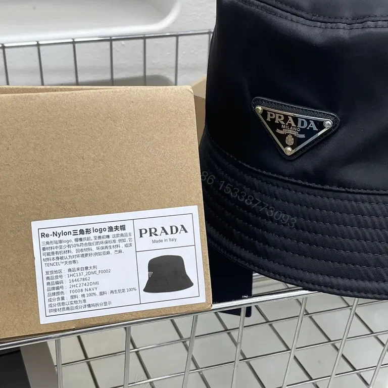 View 2 of Prada Nylon Bucket Hat: Sleek City Luxe silhouette