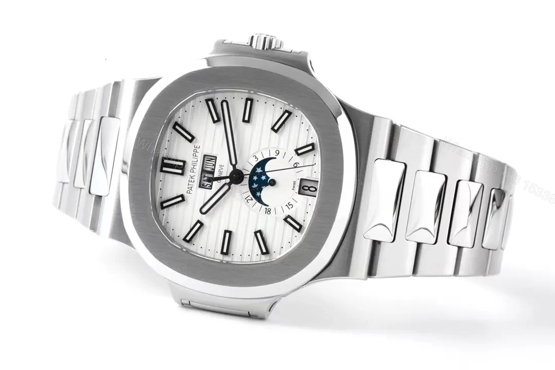 View 2 of Patek Philippe Nautilus Silver Annual Calendar