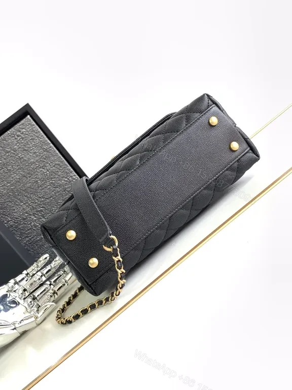 View 8 of Quilted Black Flap Bag + Gold Hardware - Everyday Luxe Bag