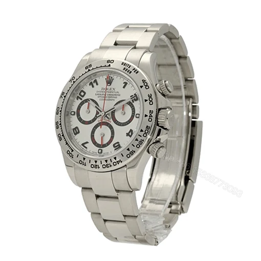 View 2 of Rolex Daytona 116509 Super Clone: 40mm White Gold Silver Dial