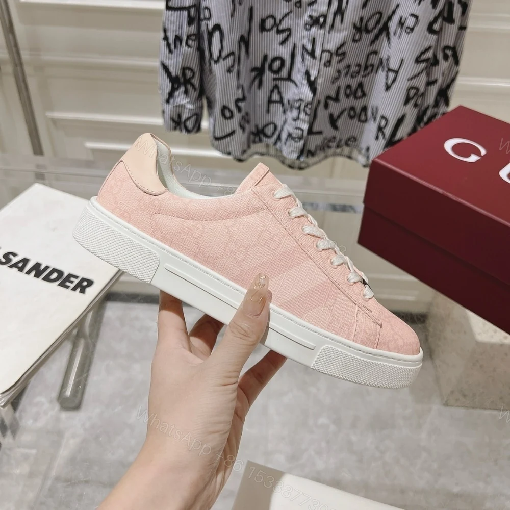 View 4 of Gucci Ace Sneaker With Web Pink 812026 FAD2A 8741