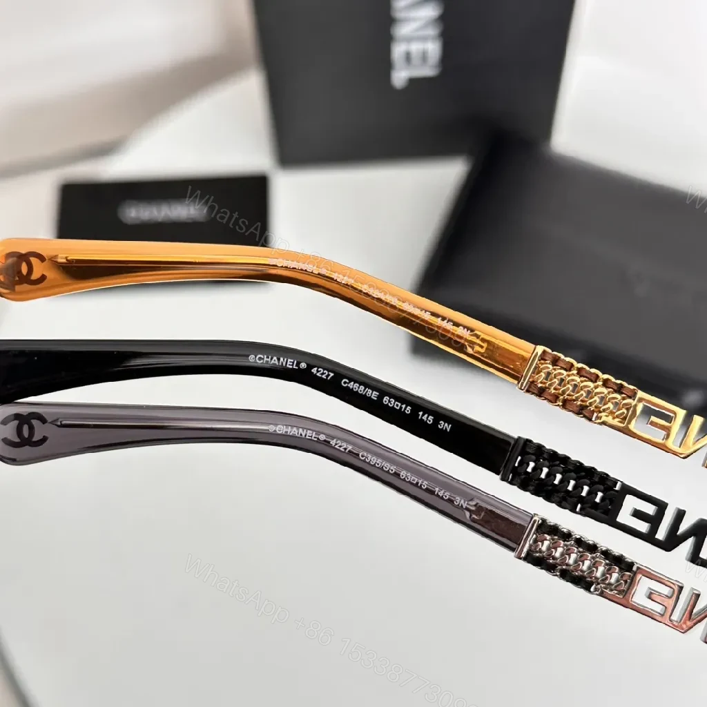 View 4 of Bold Square Sunglasses—Acetate/Metal, Signature Luxe Details