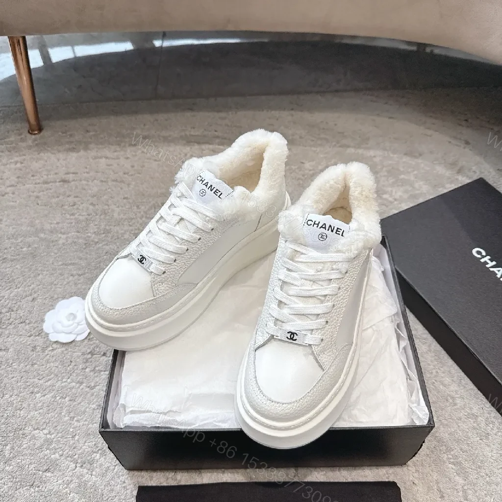 View 4 of Faux Fur Lined High-Tops: Luxe Street Couture Sneakers