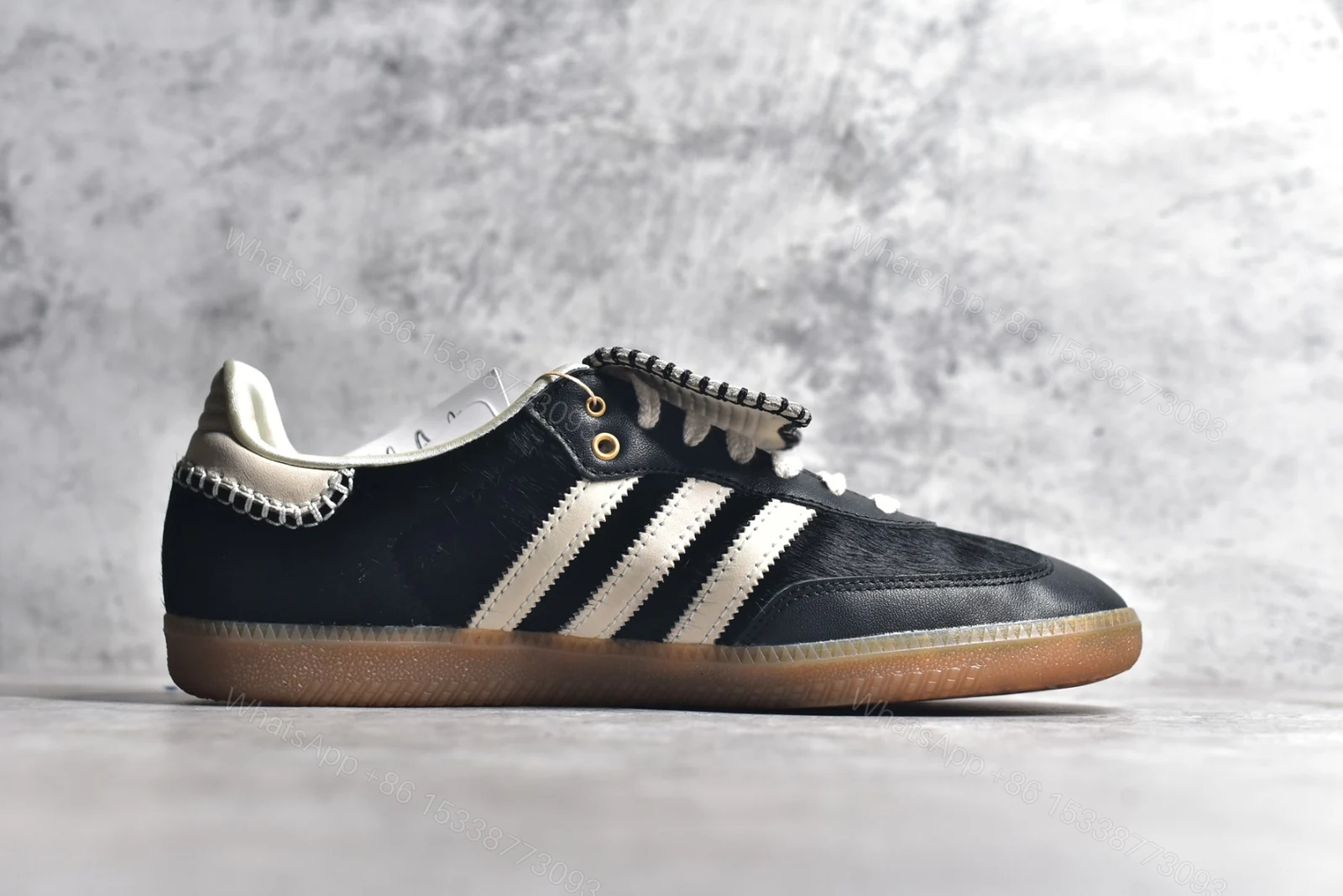 View 3 of Adidas Samba Pony Tonal Wales Bonner Core Black