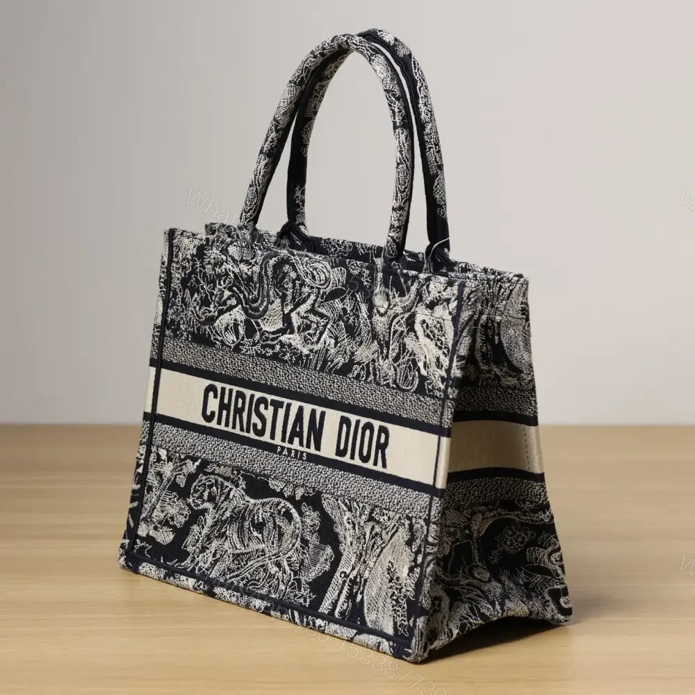 View 3 of 高仿Dior*BookTote系列藍色茹伊手袋M免檢版