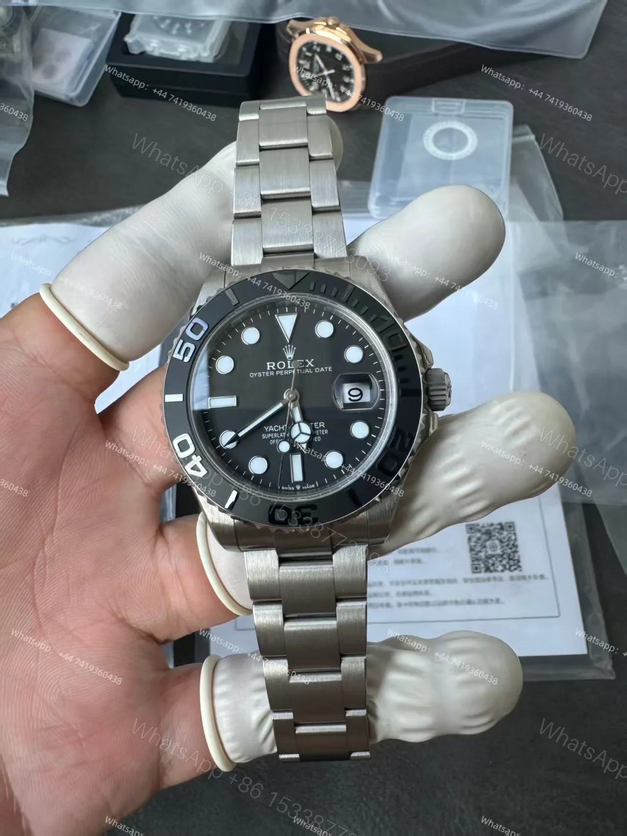 View 19 of Rolex Yacht-Master M226627-0001 1:1 Replica 42MM Titanium 3235 Movement Super Clone Watch