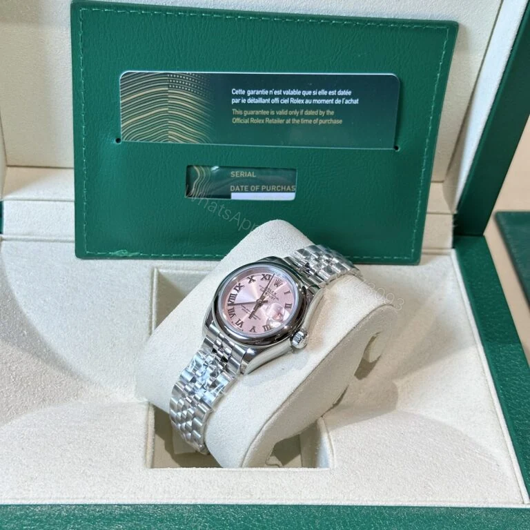 View 2 of Rolex Datejust 31mm Super Clone Watch Pink Dial Jubilee Strap