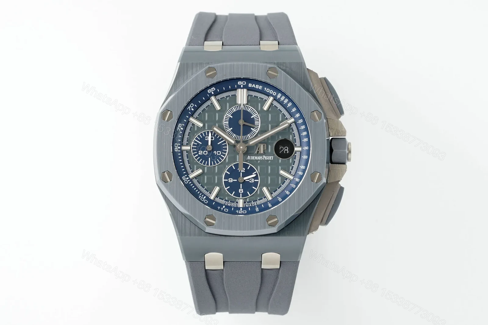 KZ Factory Royal Oak Offshore 26400 Series Watch – Grey Ceramic, Blue Dial, Chronograph Style — view 1