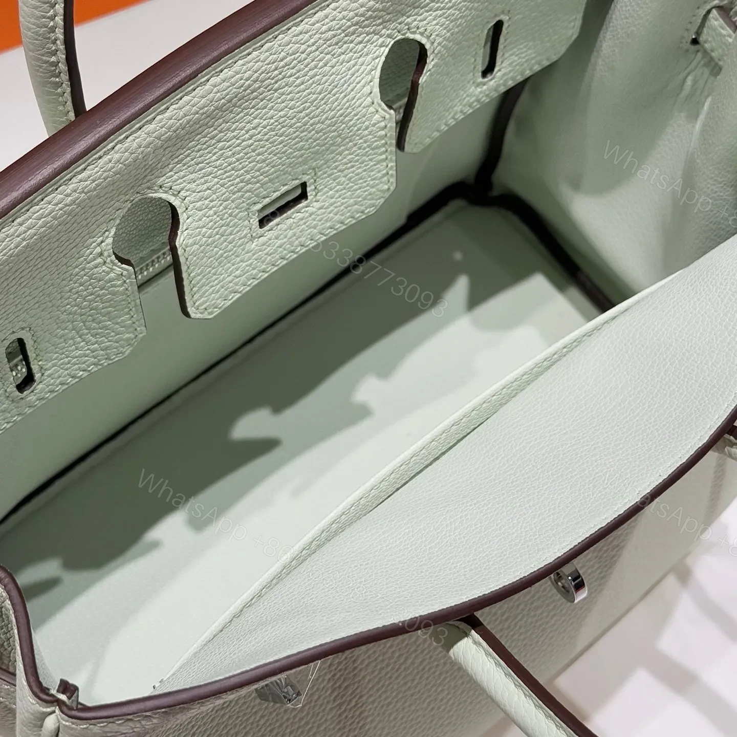 View 4 of HN 25 IN LIGHT MINT GREEN SILVER HARDWARE