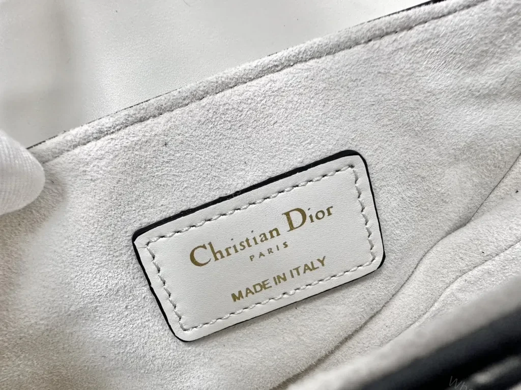 View 3 of Compact Dior-Inspired White Saddle Bag: Luxe Crossbody