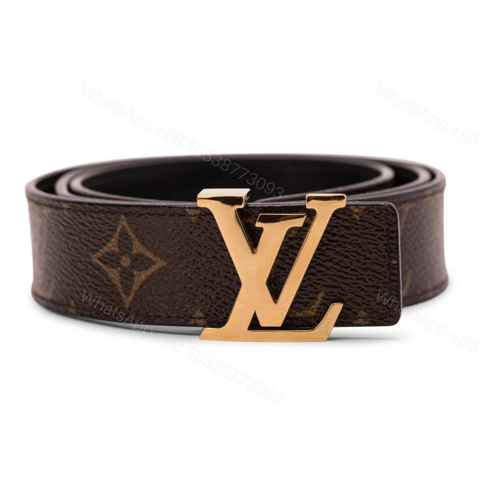 LOUIS VUITTON BELT INITIALES REVERSIBLE MONOGRAM 1W NOIR BLACK/BROWN – B32 — view 1