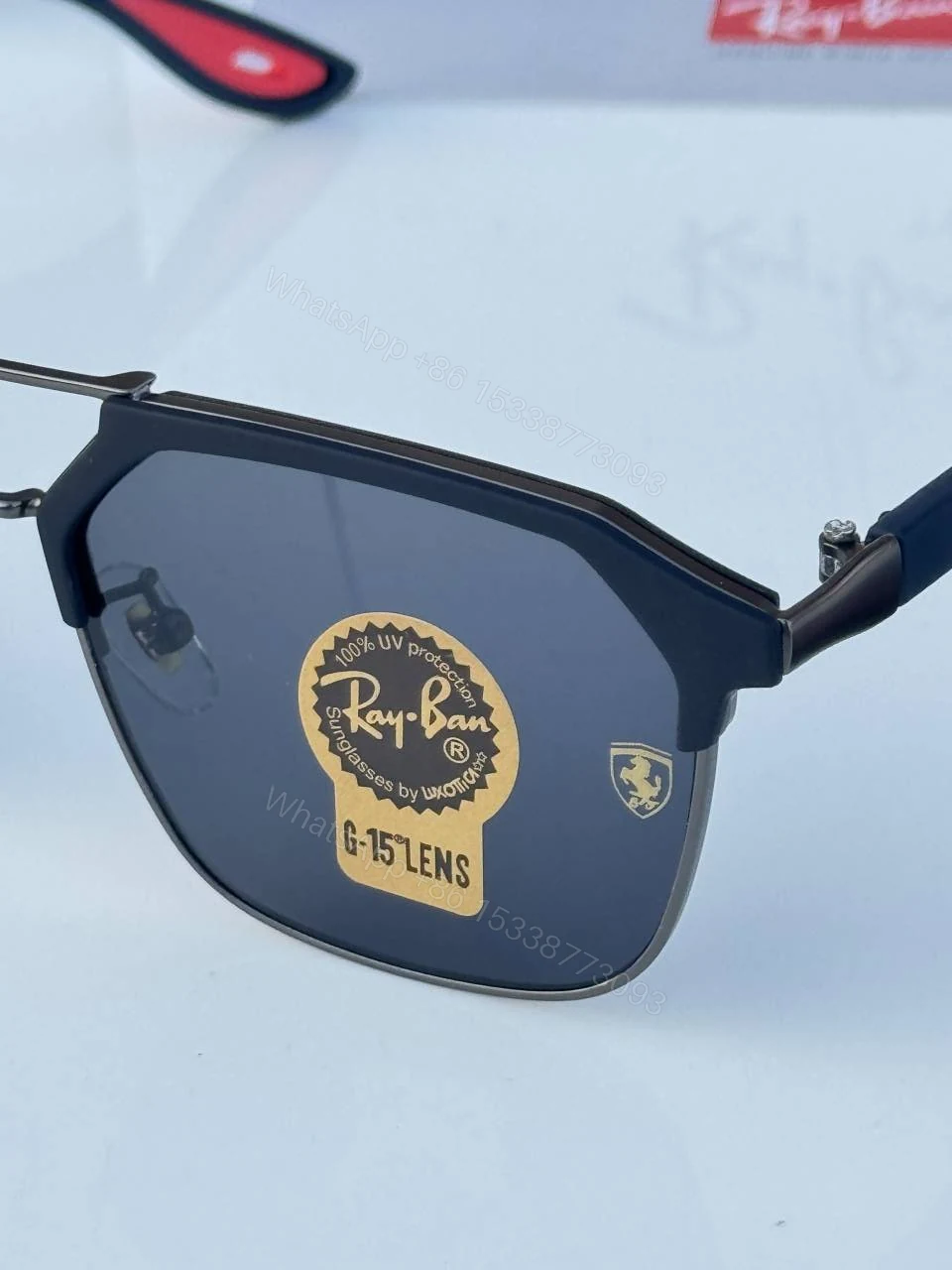 View 5 of First Copy RayBan 04 Blue Black Sunglasses