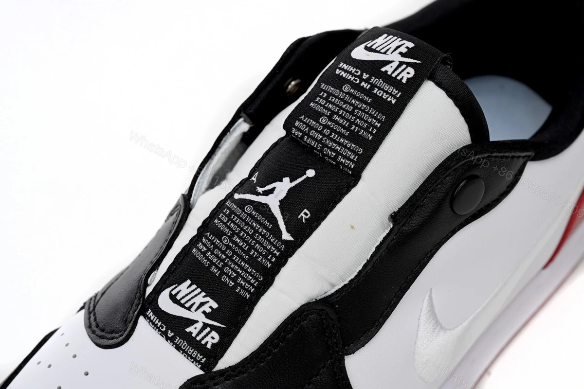 View 6 of Air Jordan 1 Low Slip WMNS Black White Red AV3918-102