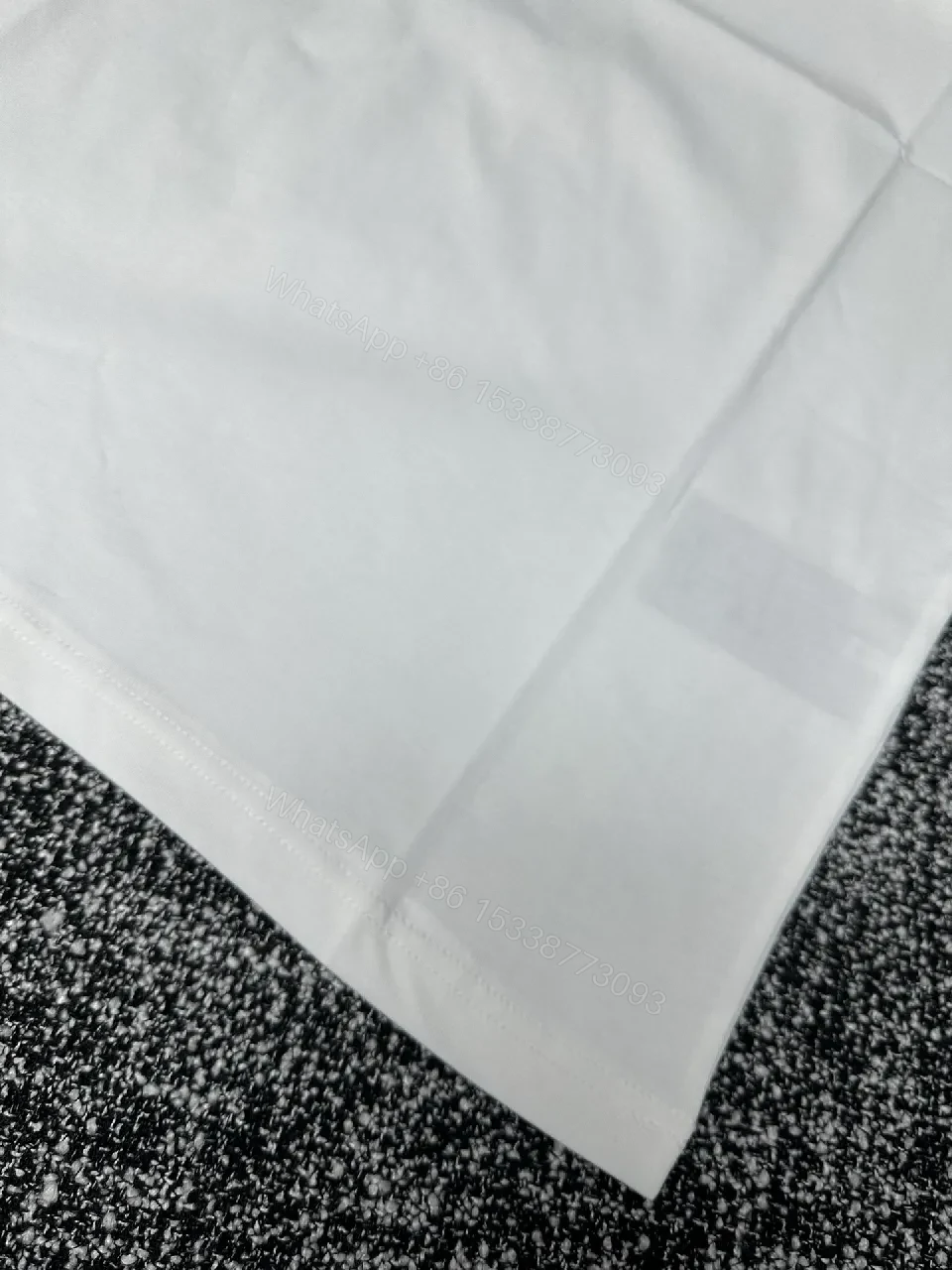 View 6 of White Cotton Crew Tee + Premium Blend + Luxe Minimal + Dior Script Accent + T-Shirt