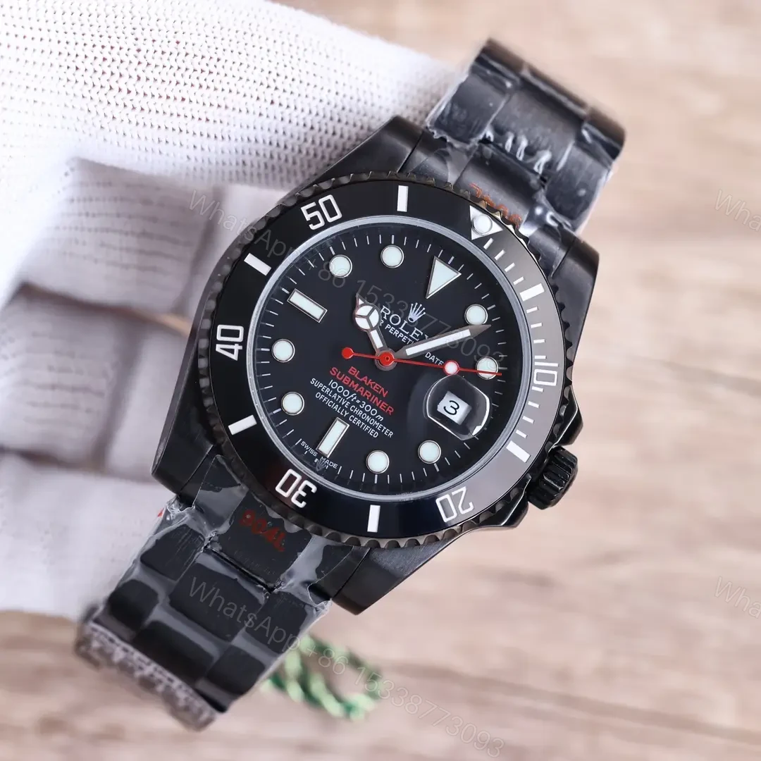 View 5 of Best Rolex Blaken Black Submariner replica 40MM Black Oyster Bracelet Edition RG-BLAKEN-BLACK-SUBMARINER-OYSTER-40