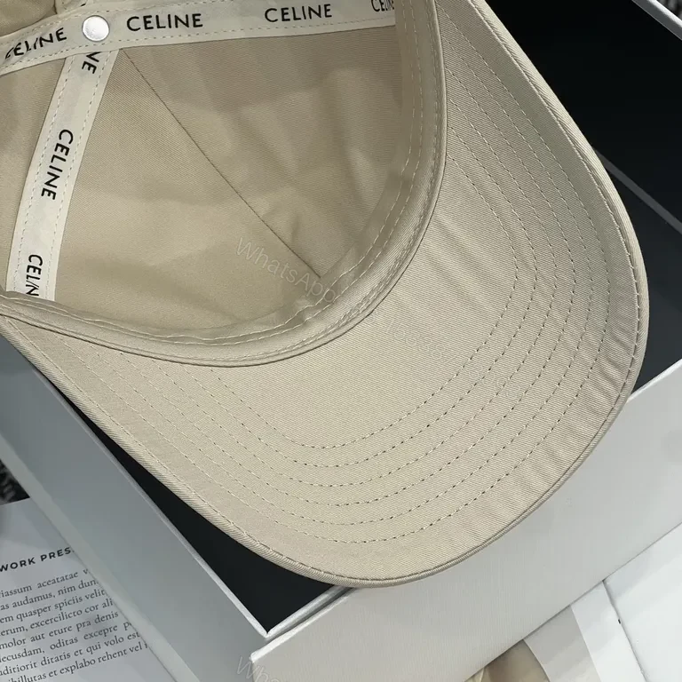 View 3 of Celine Beige Leather Cap: Subtle Branding, Everyday Luxe