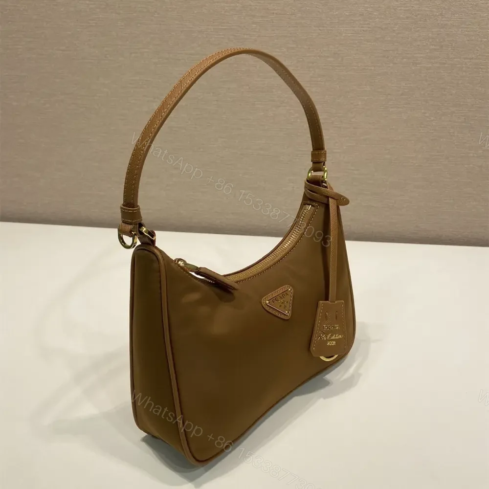 View 3 of 高仿Prada*RE-Nylon系列1N204M腋下包棕色Mini免檢版