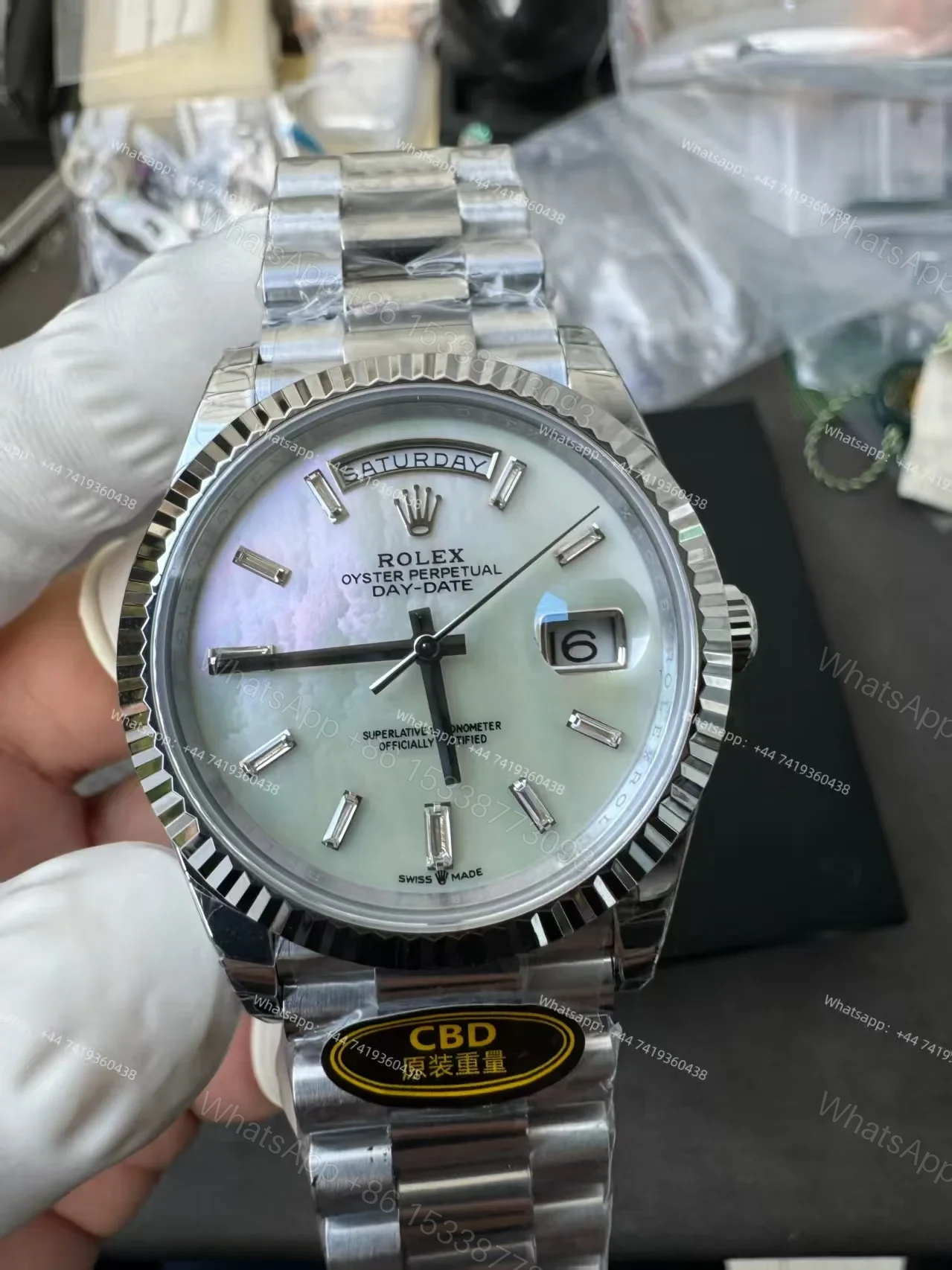 View 9 of Rolex Day-Date M228239-0078 1:1 Replica White Dial 40MM 3255 Movement Presidential Bracelet Super Clone Watch