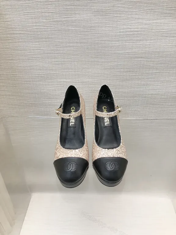 View 6 of Champagne Glitter Mary Janes: Luxe Comfort Flats