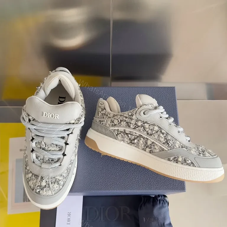 View 8 of Textured Luxury High-Tops: Dior-Inspired Chic Sneakers