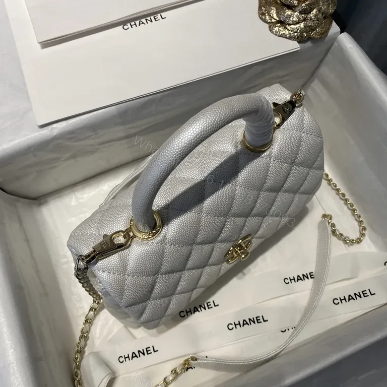 View 5 of Chanel-Inspired Quilted Mini Bag with Gold Chain - Luxe Texture