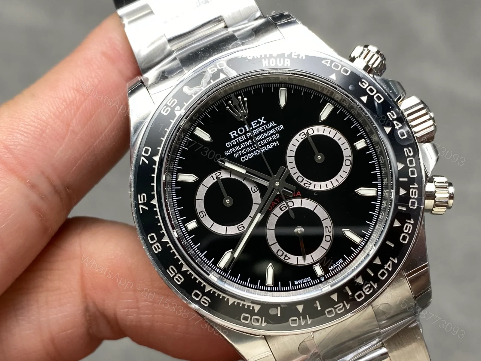View 2 of Rolex Cosmograph Daytona Super Clone Stainless Steel – Cerachrom Black Dial Oyster 126500LN-0002