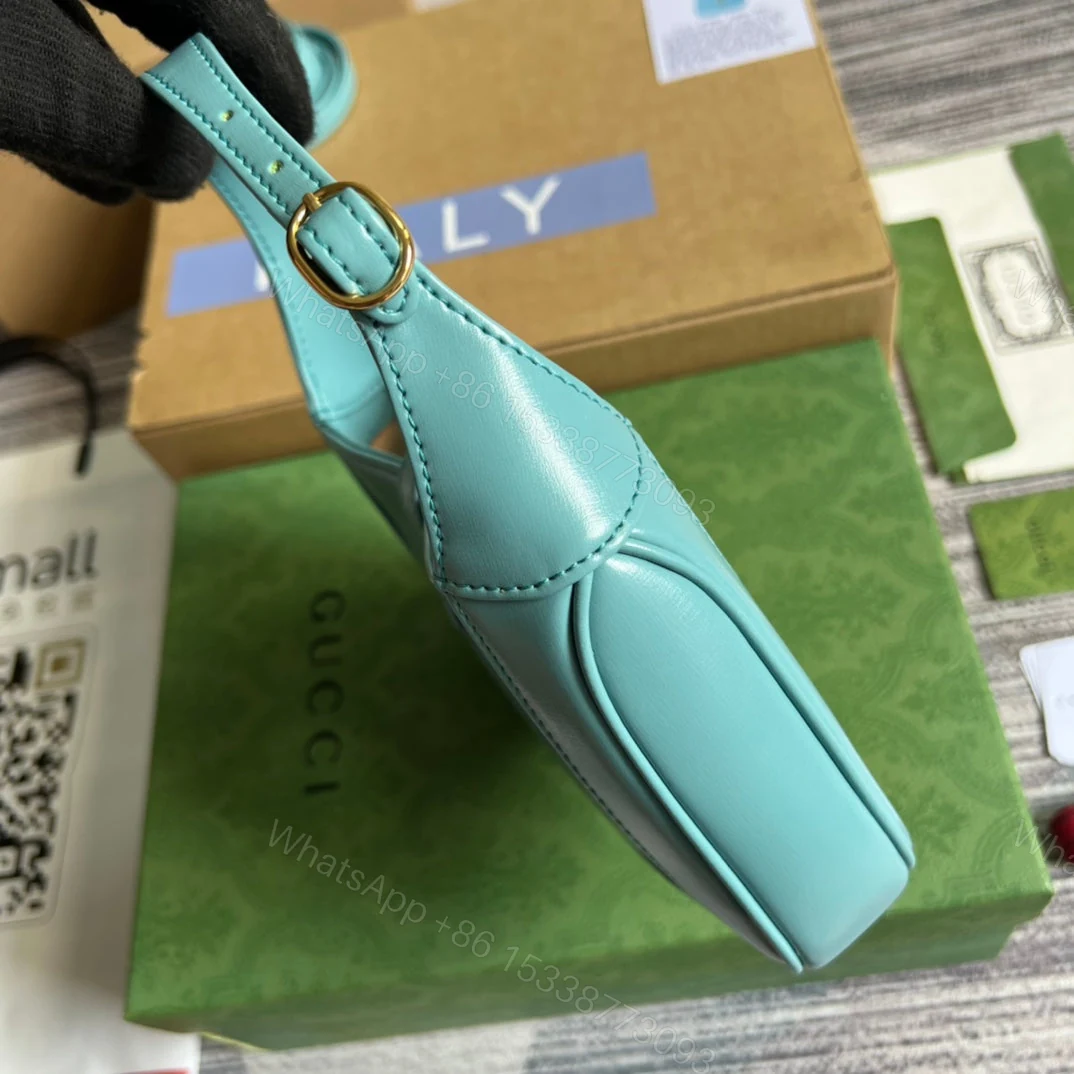 View 8 of GG JACKIE MINI 19 SHOULDER BAG IN PASTEL BLUE CALFSKIN