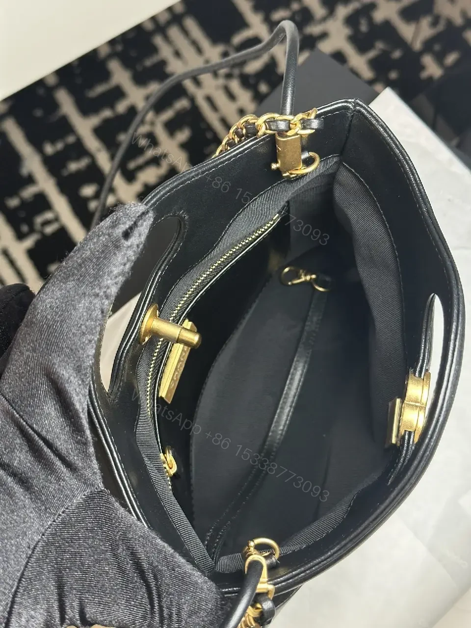 View 6 of Velvet Quilt Handbag: Luxury, Everyday Chic Accessory
