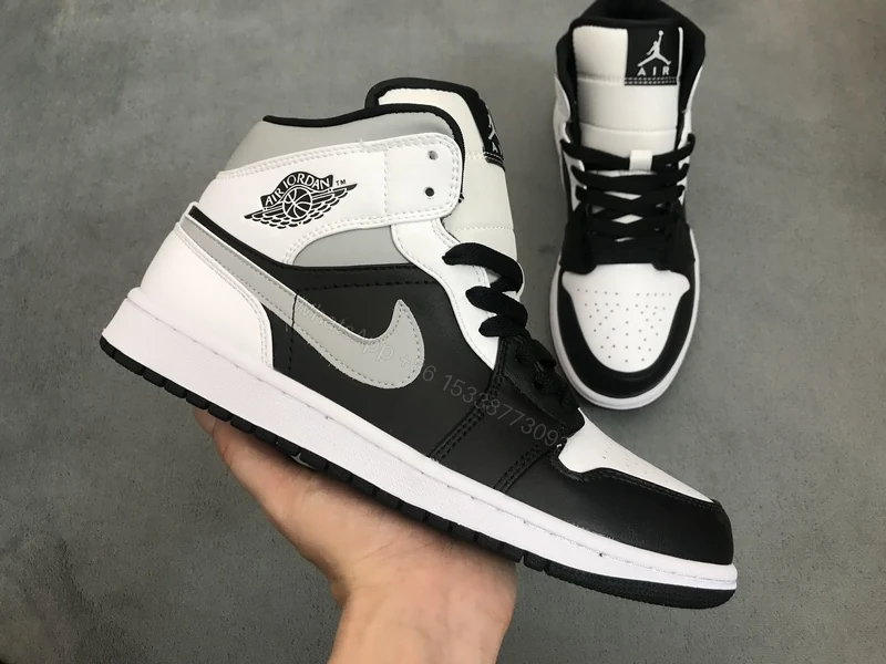 Air Jordan 1 Mid White Shadow 554724-073 — view 2