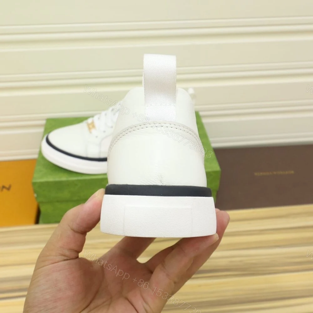 View 4 of Gucci Men’S Platform Sneaker White With Black Edge