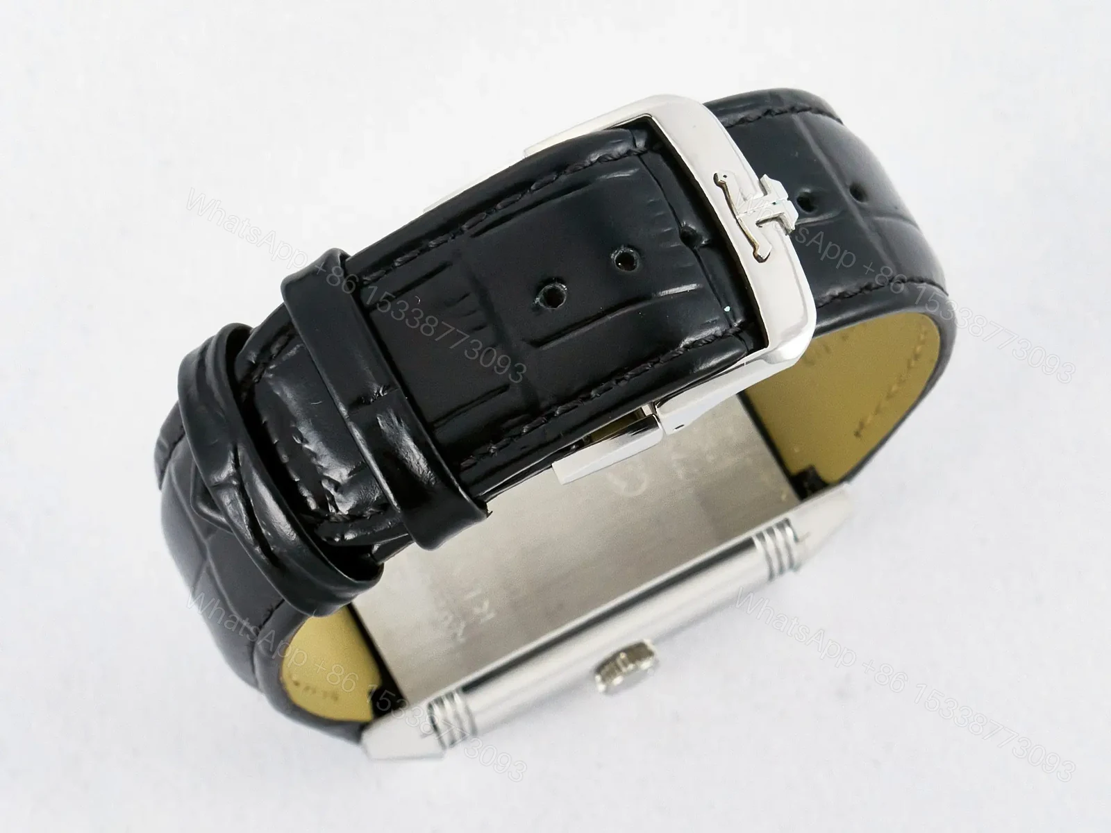View 14 of Reverso Tribute Duoface Small Seconds SS MGF Best Edition White Dial on Black Leather Strap A854A