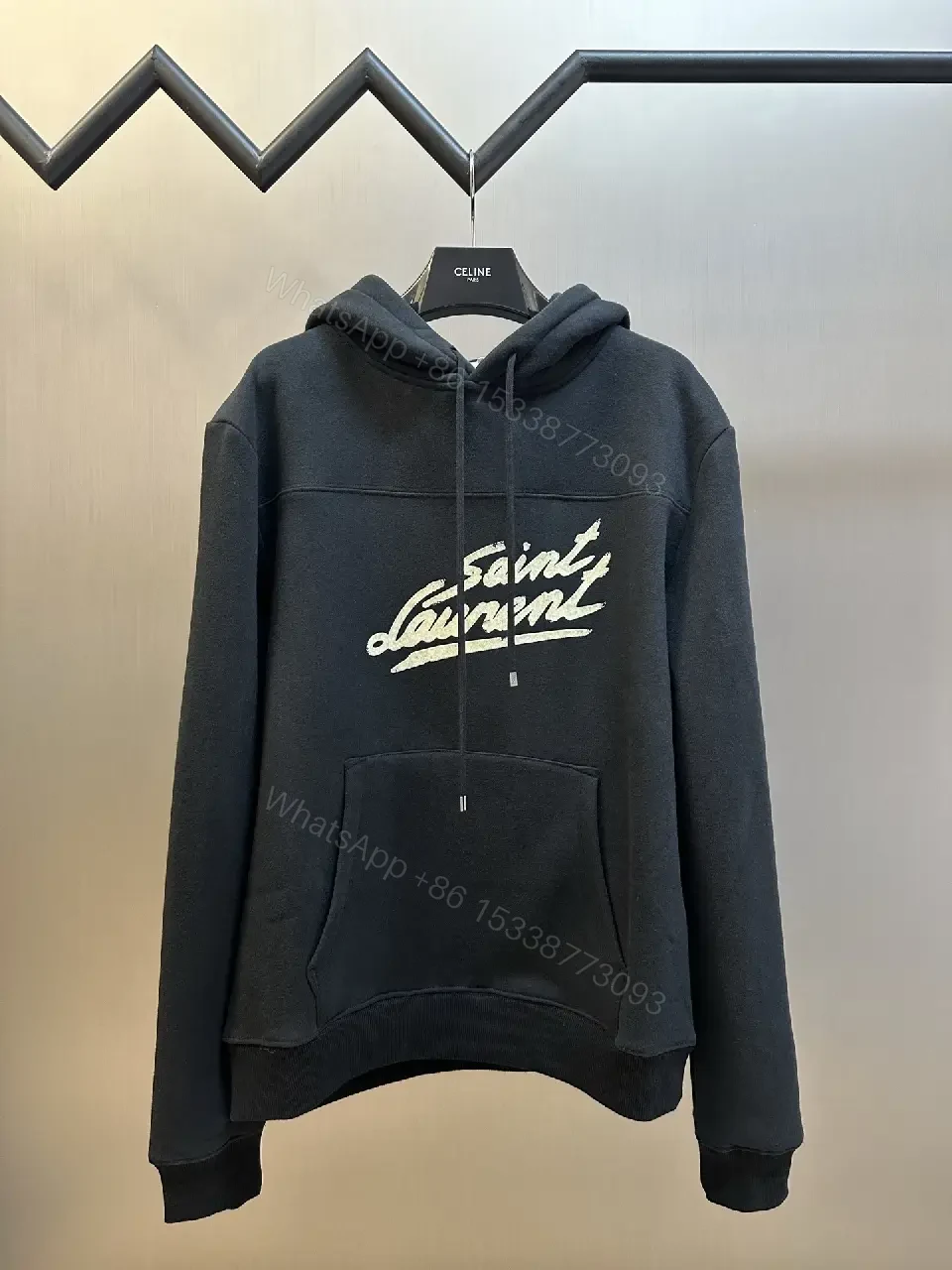 Black Premium Hoodie: Luxe Logo, Cozy Fleece, Classic Pullover — view 1