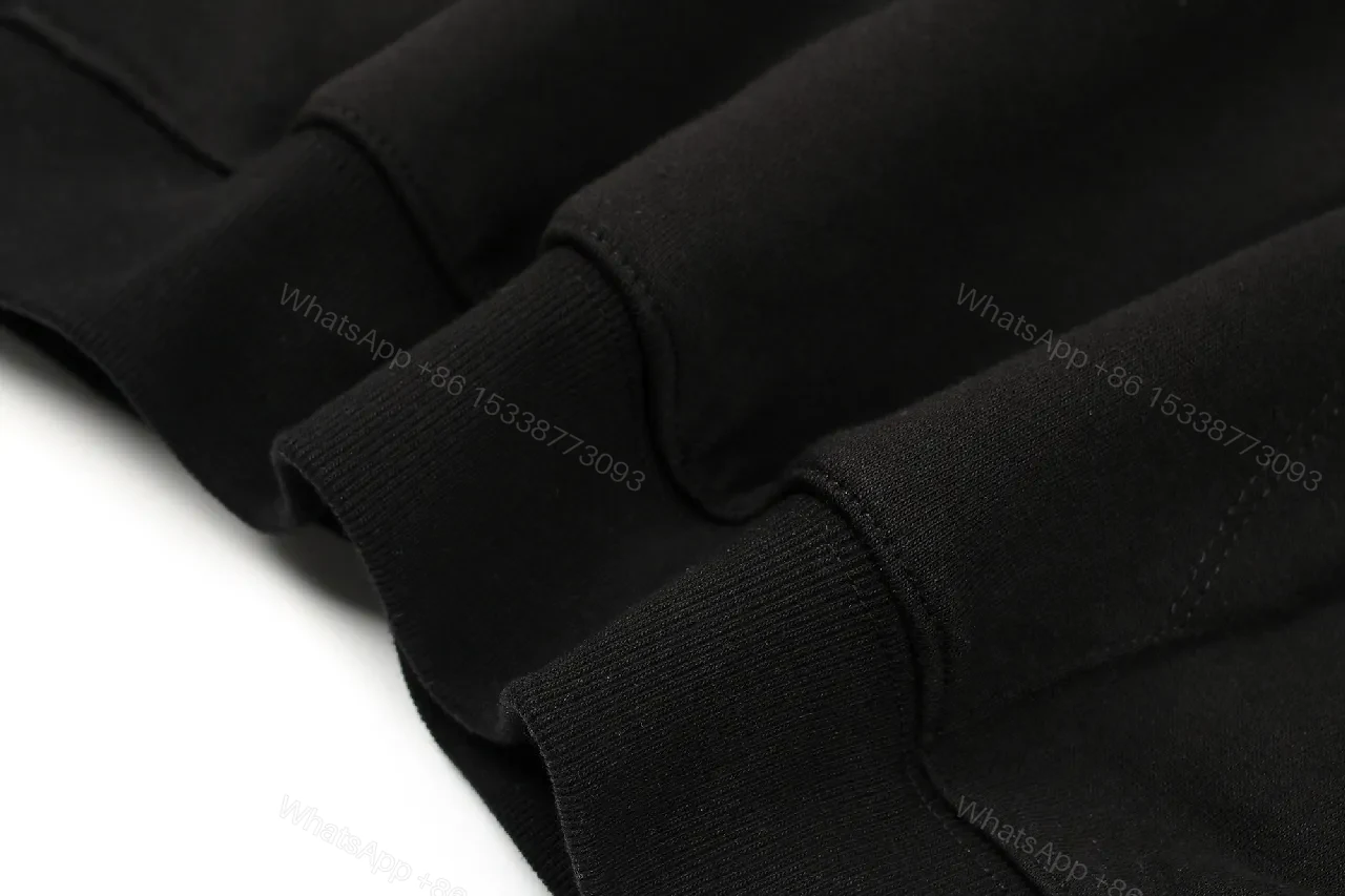 View 8 of Black Cotton Hoodie with Luxe Details, Minimalist Designer Style