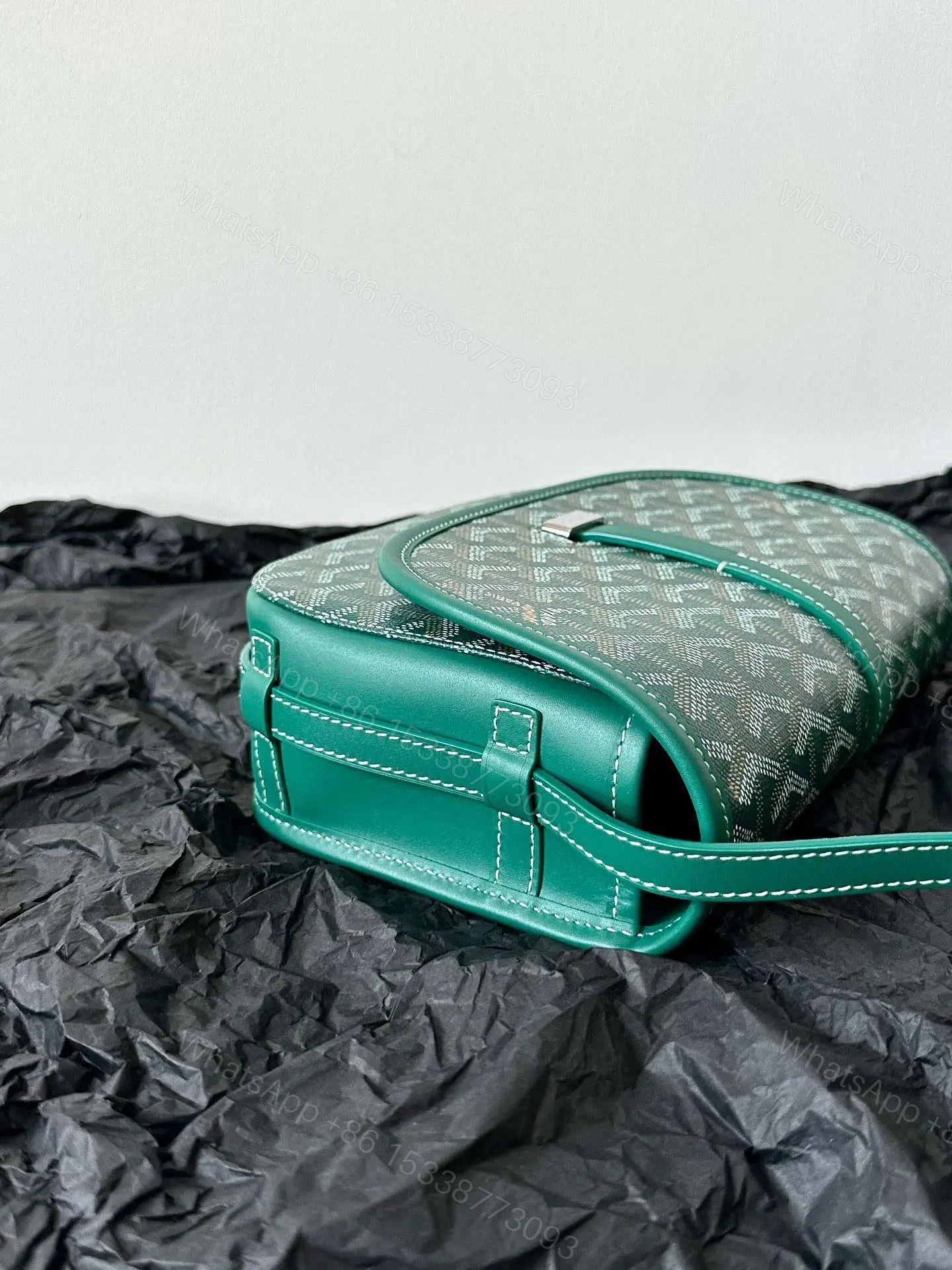 View 6 of Goyard Super Green Handbag With Pattern 22x16x7cm