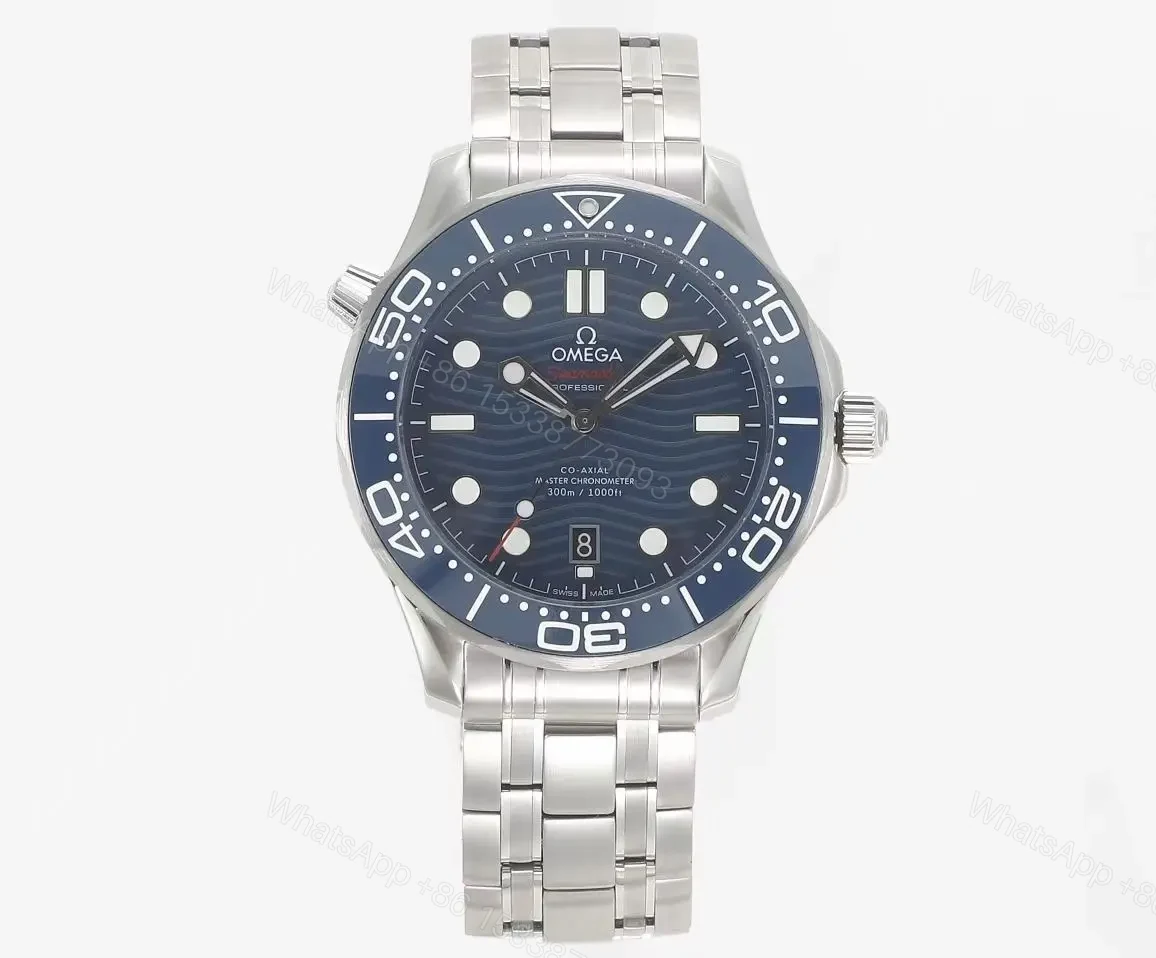 Omega Seamaster Diver 300M Co-Axial Master Chronometer 42mm Stainless Steel Watch with Blue Ceramic Bezel and Dial — view 1