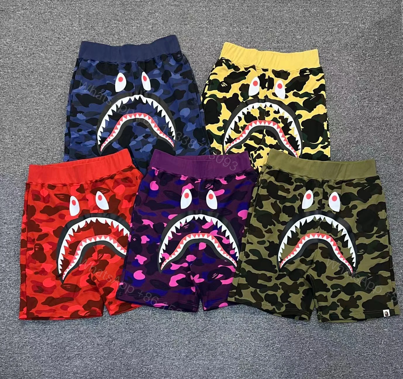 View 12 of BAPE Shorts # 8003 Blue & Yellow & Purple & Green & Red
