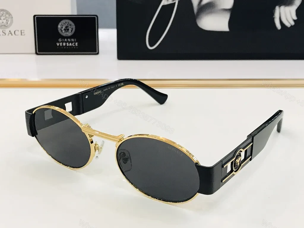 View 5 of Gold-Tone Round Sunglasses with Tort Match