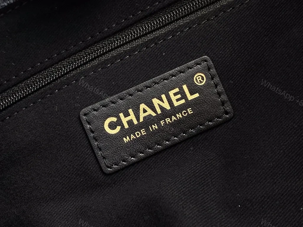 View 9 of Denim-Texture Chanel-Inspired Tote: Subtle Luxe Carry