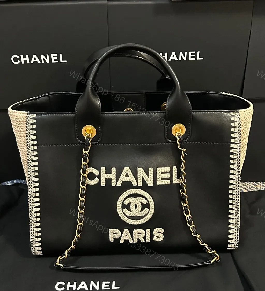 View 4 of [Black] + [Leather] + [Chic] + [Textured Accents] + [Tote]