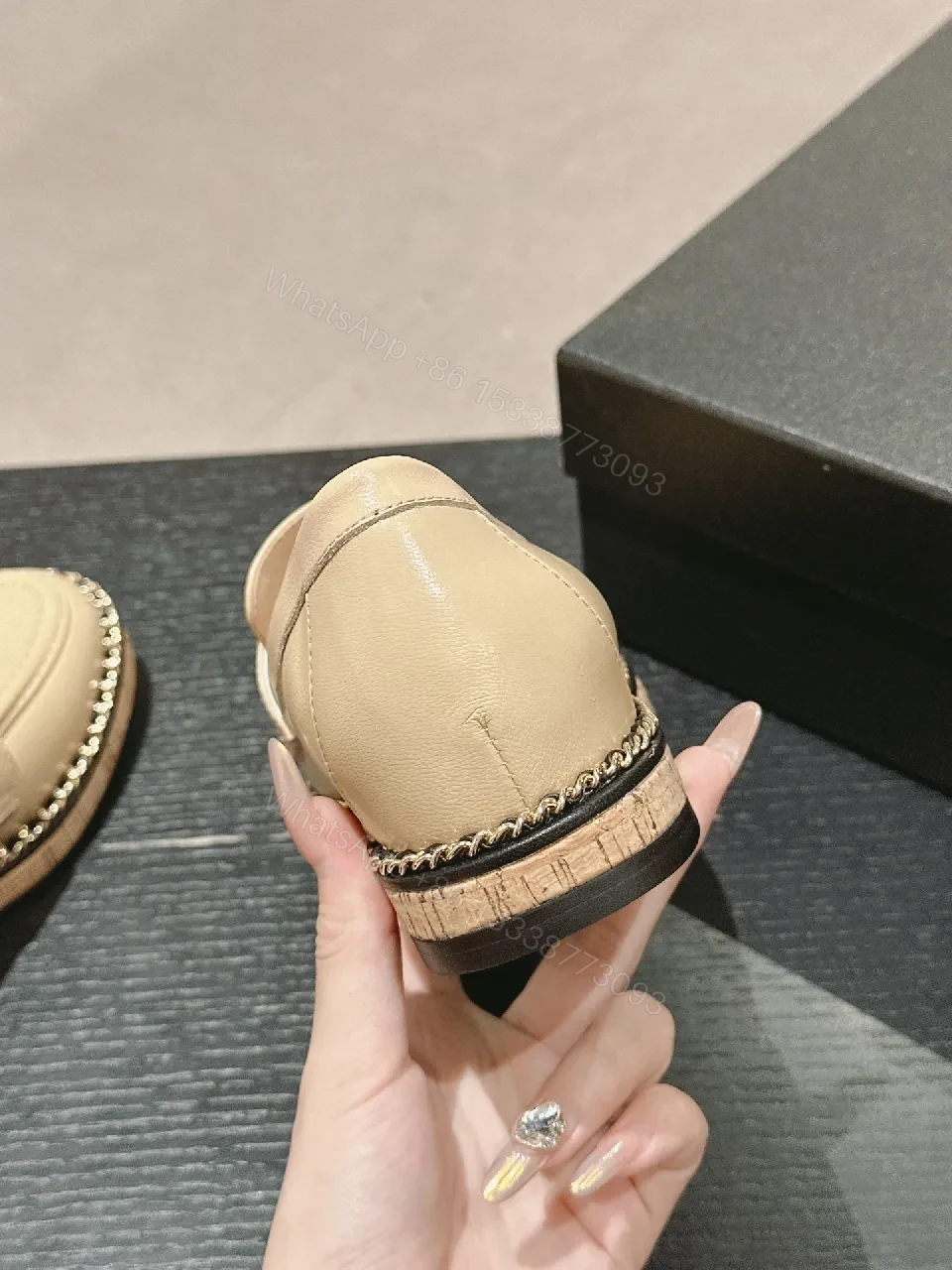 View 2 of Beige Leather Slip-On Loafers: Luxe Comfort Style