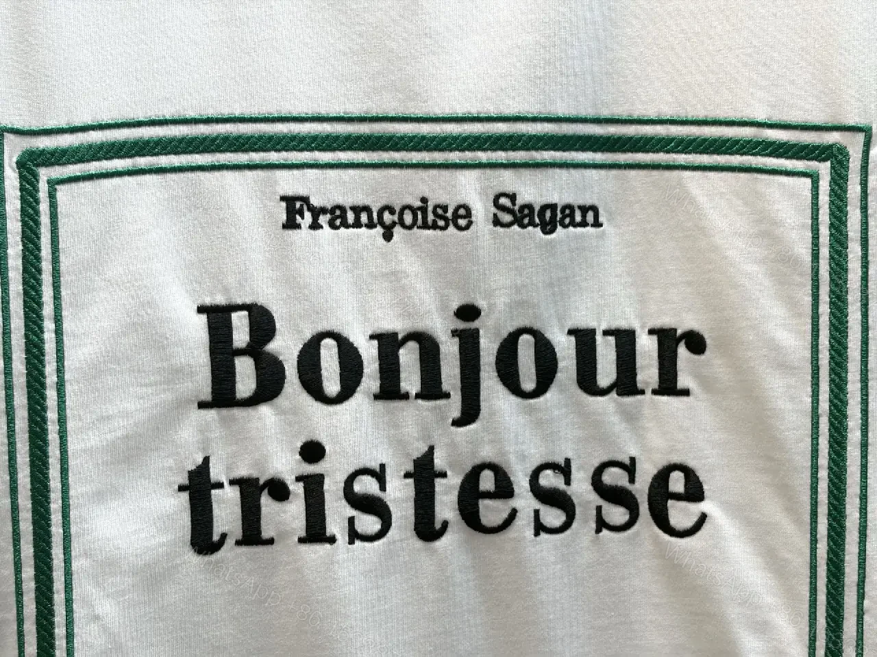 View 2 of White Cotton T-Shirt, Classic, Bonjour Tristesse Logo, Dior