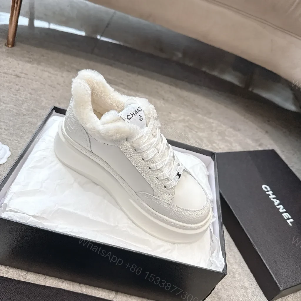 View 2 of Faux Fur Lined High-Tops: Luxe Street Couture Sneakers