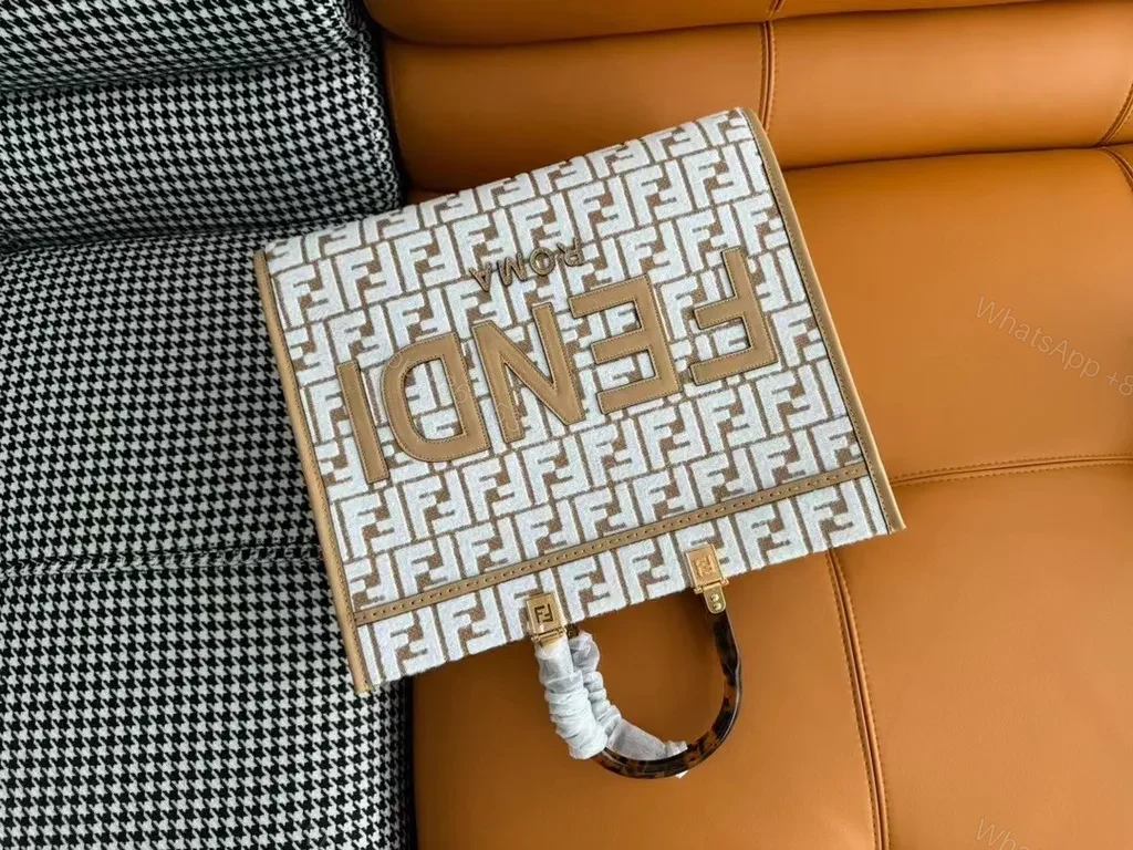View 4 of Iconic Beige Monogram Tote - Designer-Inspired Everyday Luxury Bag