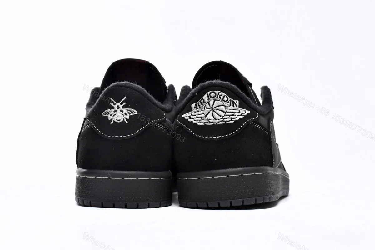 View 4 of Travis Scott x Air Jordan 1 Low OG SP Black Phantom DM7866-001(Top version)