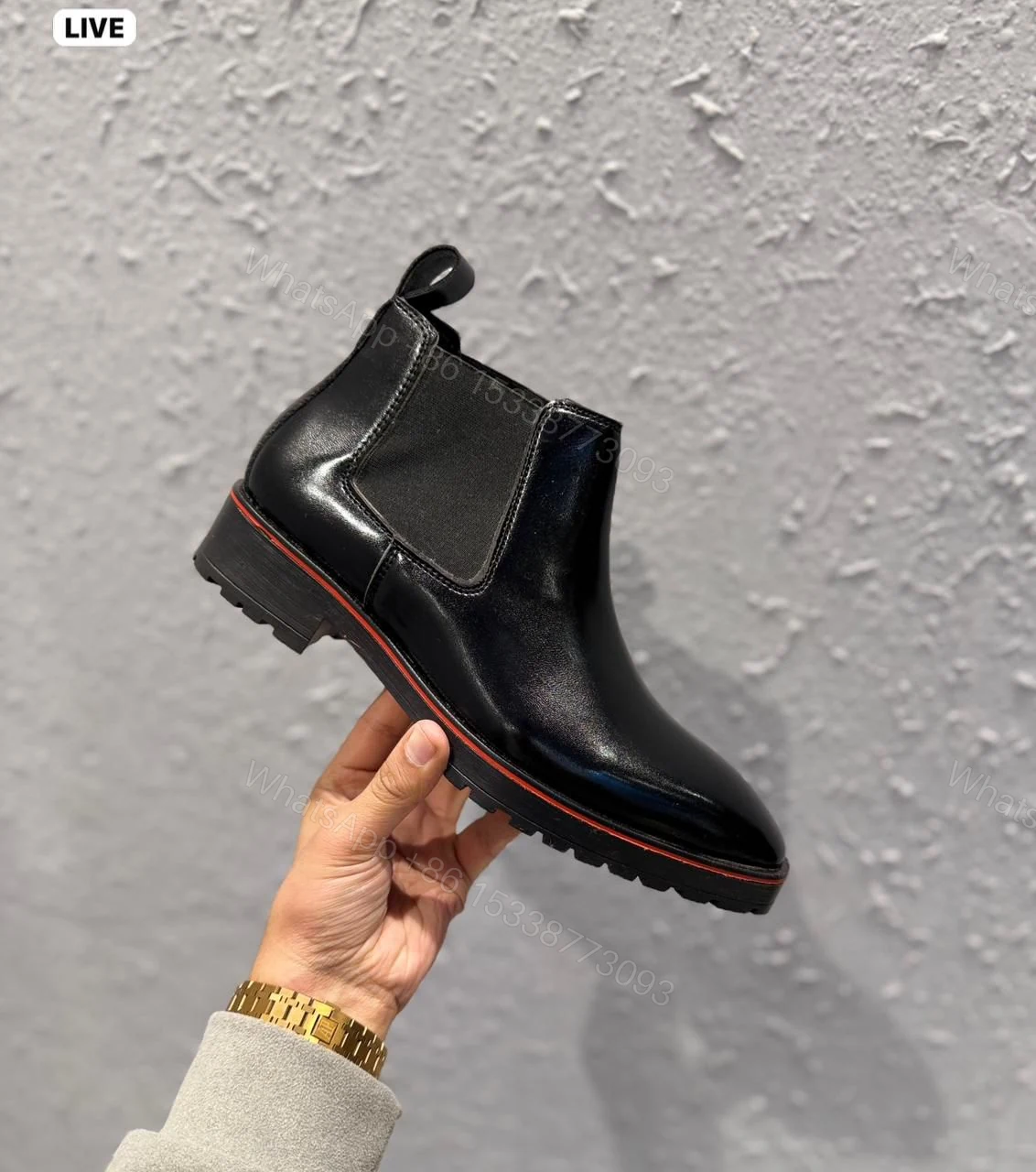 View 3 of First Copy Louboutin Chelsea Boots Men