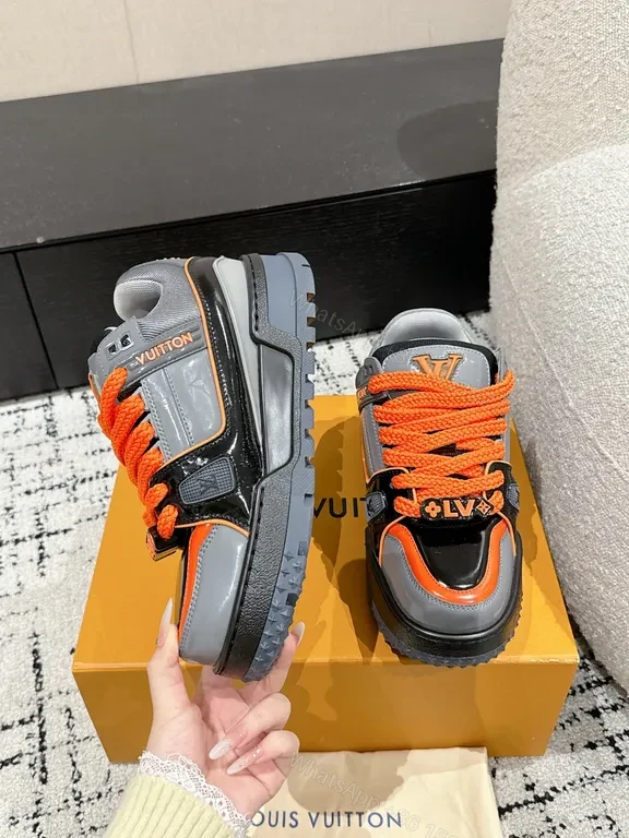 View 7 of Bold Accents Louis Vuittonâ€“Inspired High-Top Sneakers