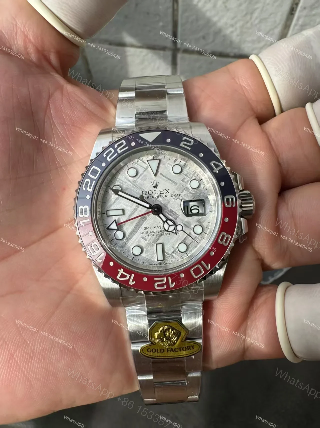 View 6 of Rolex Super Clone Watches 1:1 Meteorite GMT-Master II 126719BLRO Weighted Edition