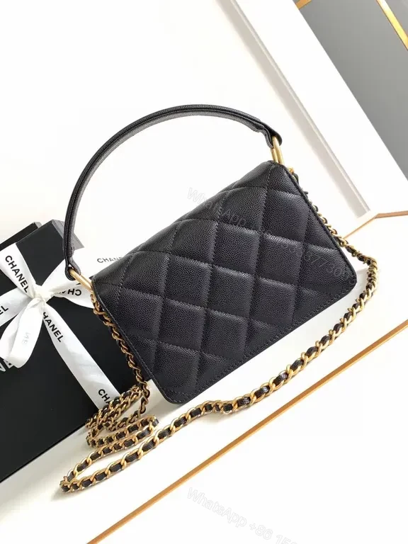 View 3 of Chic Quilted Leather Crossbody with Gold Hardware Flair