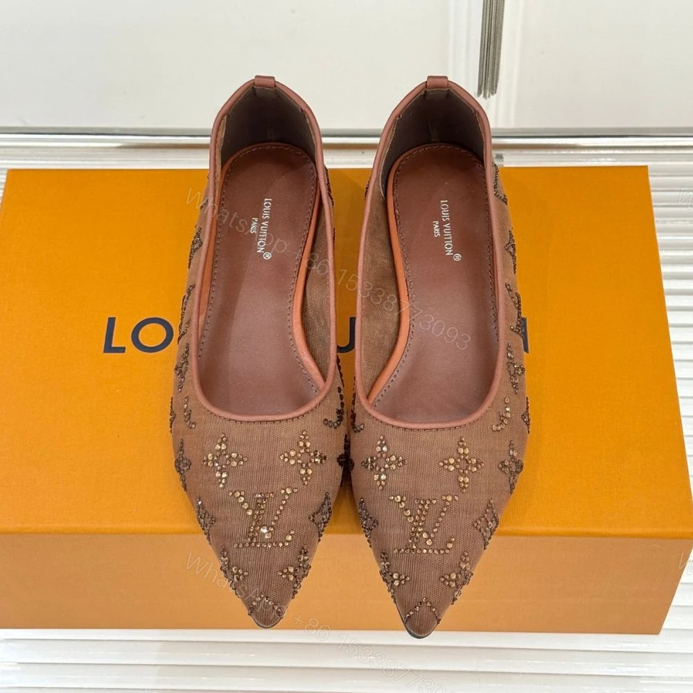 View 3 of Louis Vuitton Gala Flat Ballerina Brown 1AIFUI